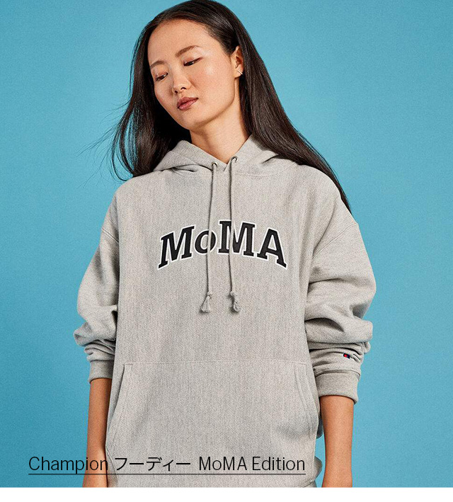 Champion フーディー MoMA Edition グレー