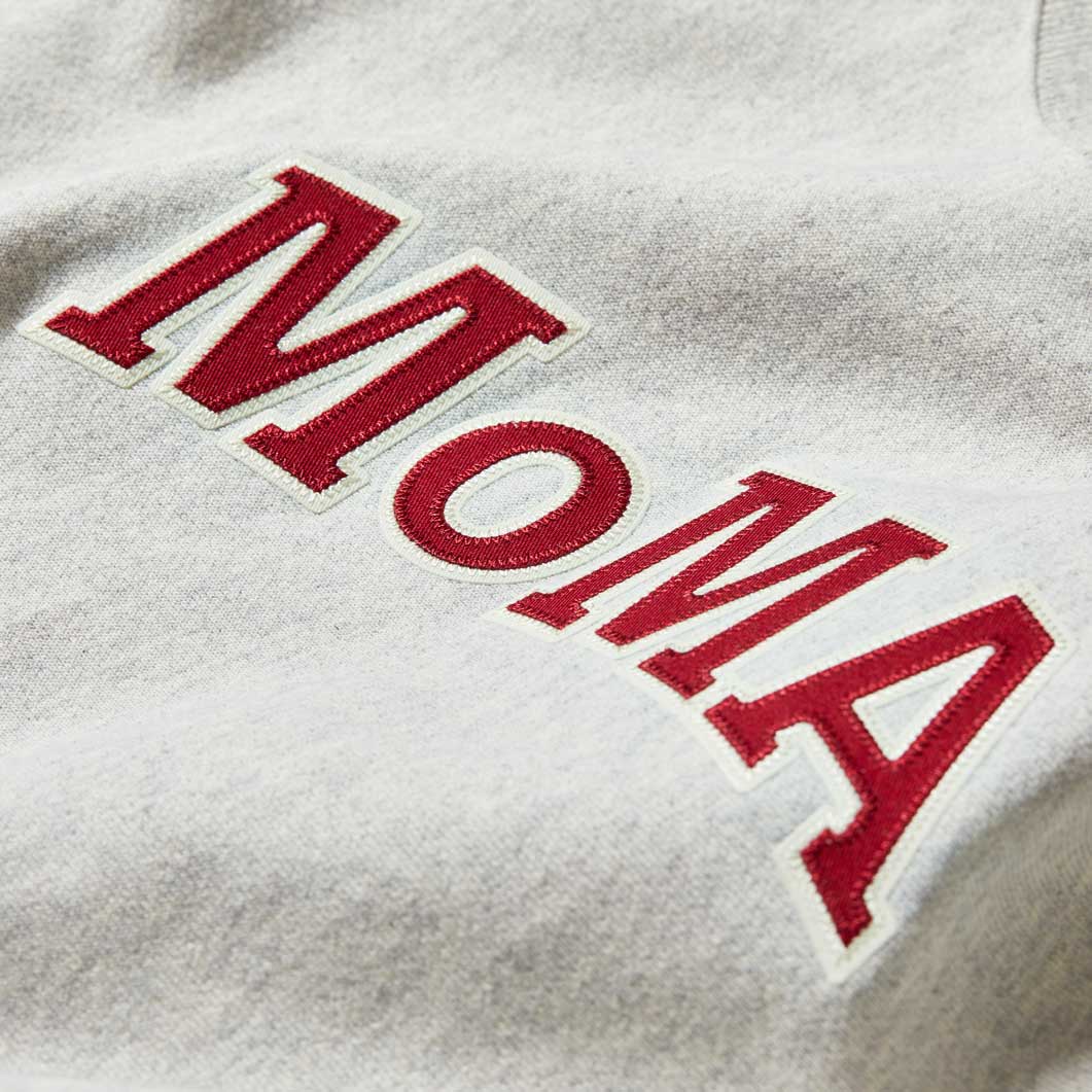Champion フーディー MoMA Edition グレー×レッド M(M)：ファッション