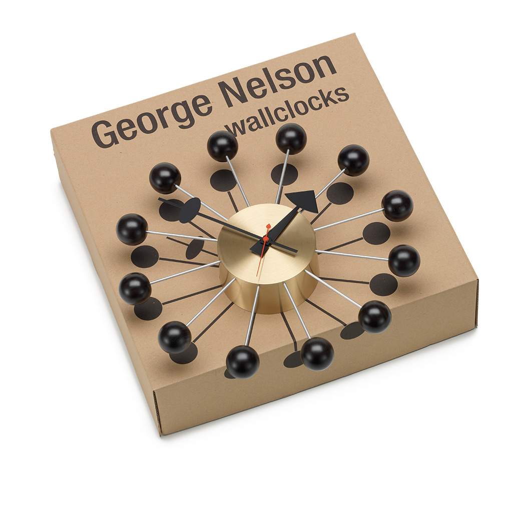 素晴らしい ジョージ・ネルソン ボールクロック ナチュラル