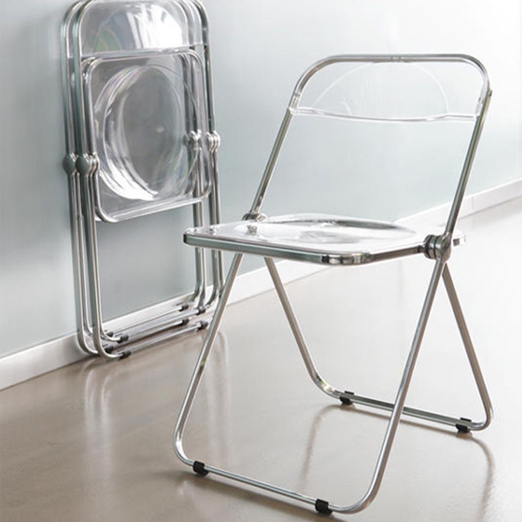 新品CASTELLI PLIA クリアチェア ブラウン折り畳み椅子リプロイサムノグチ